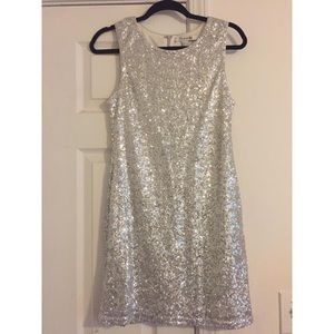Silver sequin Bachelorette dress